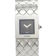 Pre-owned Stainless Steel watches Chanel Vintage , Black , Dames