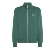 Groene ritskatoenen sweatshirt voor heren Sun68 , Green , Heren