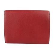 Pre-owned Leather clutches Hermès Vintage , Red , Dames