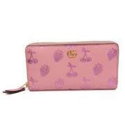 Pre-owned Leather wallets Gucci Vintage , Pink , Dames