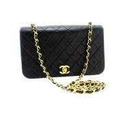 Pre-owned Leather chanel-bags Chanel Vintage , Black , Dames