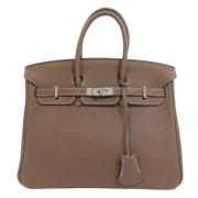 Pre-owned Leather handbags Hermès Vintage , Brown , Dames