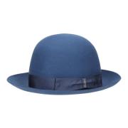 Oprolbare vilten hoed met grosgrain band Borsalino , Blue , Heren