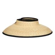 Gevlochten Stro Visor Hoed Borsalino , Beige , Dames