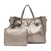 Miss Marcella Leren Tote Tas Gianni Chiarini , Brown , Dames