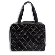 Pre-owned Leather chanel-bags Chanel Vintage , Black , Dames