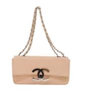 Pre-owned Leather chanel-bags Chanel Vintage , Pink , Dames