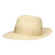 Handgeweven Panama Hoed Borsalino , Orange , Heren