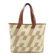 Pre-owned Leather totes Hermès Vintage , Beige , Dames