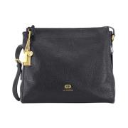 Zwarte Shopper Tas met Gouden Details La Carrie , Black , Dames