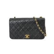 Pre-owned Leather chanel-bags Chanel Vintage , Black , Dames