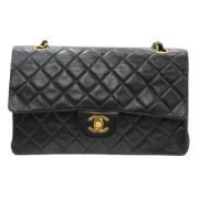 Pre-owned Leather chanel-bags Chanel Vintage , Black , Dames