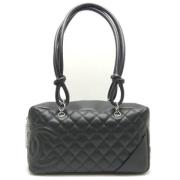 Pre-owned Leather chanel-bags Chanel Vintage , Black , Dames