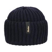 Geribbelde Wollen Beanie Muts Borsalino , Blue , Unisex