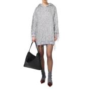 Paillet Geborduurde Mini Jurk Zilver Elisabetta Franchi , Gray , Dames