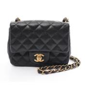 Pre-owned Leather chanel-bags Chanel Vintage , Black , Dames