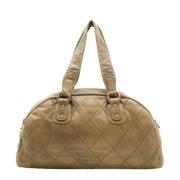 Pre-owned Leather chanel-bags Chanel Vintage , Brown , Dames