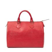 Pre-owned Leather handbags Louis Vuitton Vintage , Red , Dames