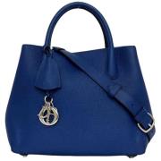 Pre-owned Leather dior-bags Dior Vintage , Blue , Dames