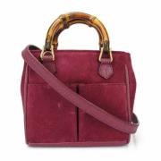 Pre-owned Suede gucci-bags Gucci Vintage , Purple , Dames