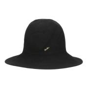 Eco-Cashmere Cloche Hat Borsalino , Black , Unisex