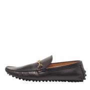 Pre-owned Leather flats Louis Vuitton Vintage , Black , Heren