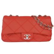 Pre-owned Leather chanel-bags Chanel Vintage , Red , Dames