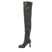 Pre-owned Leather boots Jacquemus Pre-owned , Black , Dames