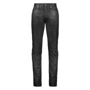 Slim Fit Jeans met Metalen Details John Elliott , Black , Heren