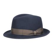 Geborsteld Vilt Trilby Hoed Borsalino , Blue , Heren