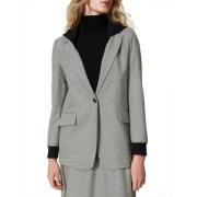 Houndstooth Blazer Jas Twinset , Gray , Dames