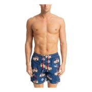 Abstracte Duck Swim Shorts met Koord MC2 Saint Barth , Multicolor , He...