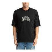 T-shirt met patroon, meerkleurig logo Barrow , Black , Heren