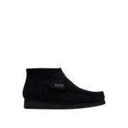 Zwarte Wallabee Suède Laarzen Clarks , Black , Heren