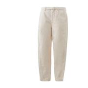 Beige Katoenen Getailleerde Broek Heren Emporio Armani , Beige , Heren