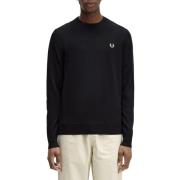 Klassieke Crew Neck Sweater Zwart Fred Perry , Black , Heren