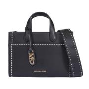 Zwarte Tote Tas met Logo Hanger Michael Kors , Black , Dames