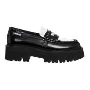 Multikleur Hearted Brogue Loafers Moschino , Black , Dames