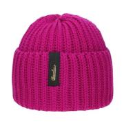 Geribbelde Wollen Beanie Muts Borsalino , Purple , Unisex