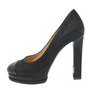 Pre-owned Leather heels Chanel Vintage , Black , Dames