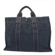 Pre-owned Canvas handbags Hermès Vintage , Black , Dames