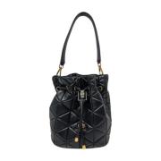 Stijlvolle Leren Tas La Carrie , Black , Dames