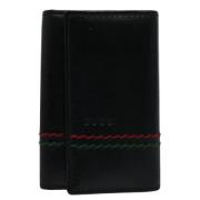 Pre-owned Leather key-holders Gucci Vintage , Black , Dames