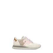 Beige Leren Sneakers met Wol Inzet Wushu Ruyi , Multicolor , Dames