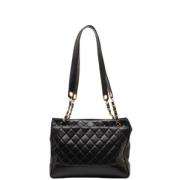 Pre-owned Leather chanel-bags Chanel Vintage , Black , Dames