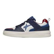 Faux leather and suede sneakers Bond 2-M. W6Yz , Blue , Heren