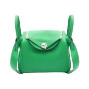 Pre-owned Leather shoulder-bags Hermès Vintage , Green , Dames