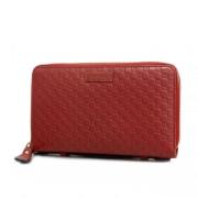 Pre-owned Leather wallets Gucci Vintage , Red , Dames