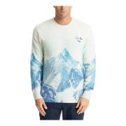 Abstract Multicolor Sweater met Logo Borduursels MC2 Saint Barth , Mul...