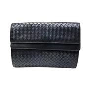 Pre-owned Leather clutches Bottega Veneta Vintage , Black , Heren